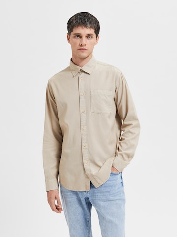 SELECTED HOMME Regular Fit Skjorte i beige: forside