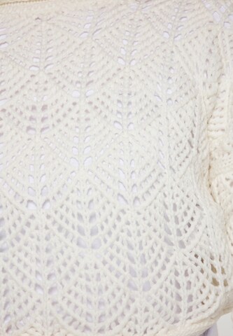 balta swirly Megztinis