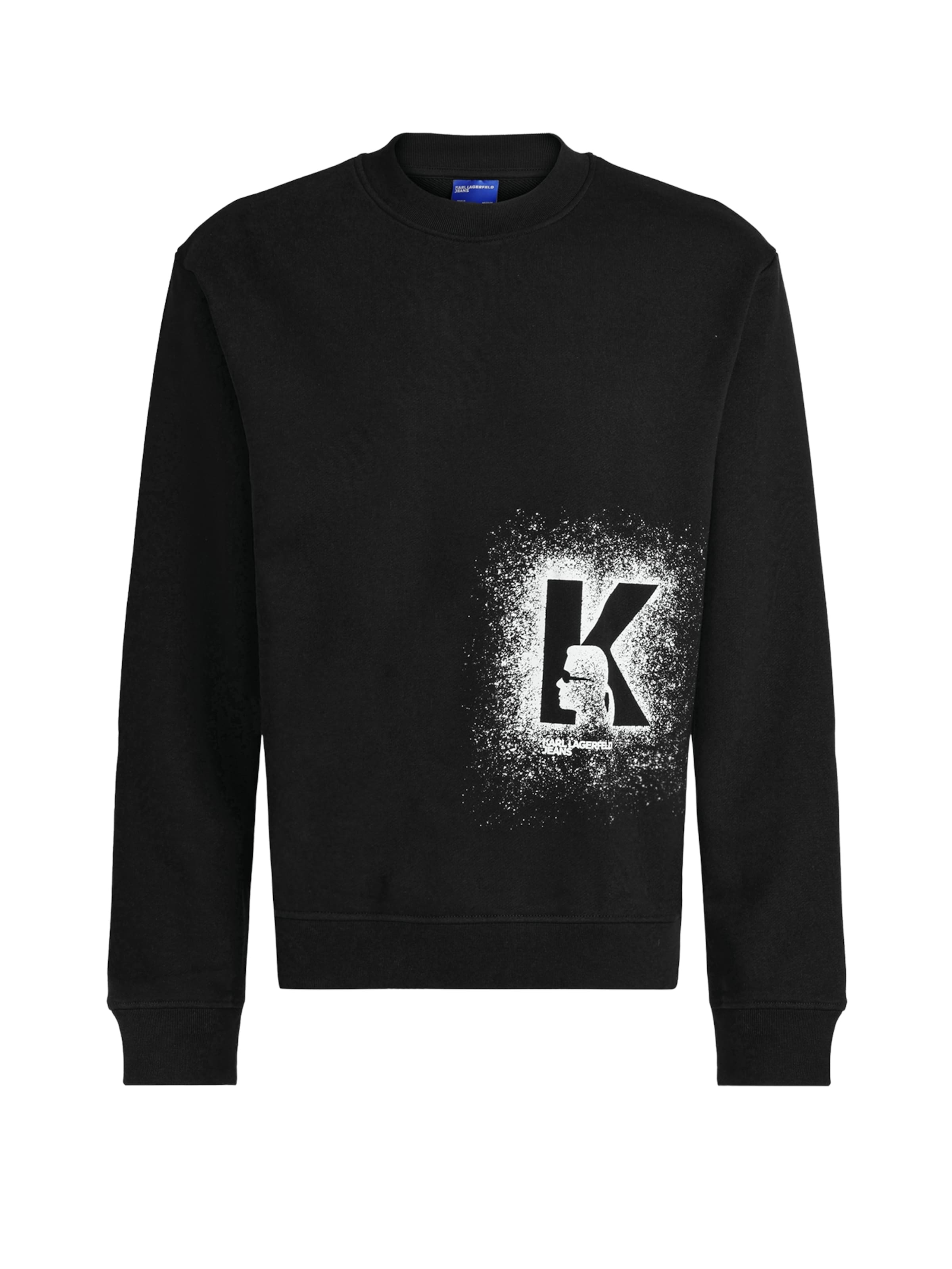 KARL LAGERFELD JEANS Sweatshirt in Zwart: voorkant