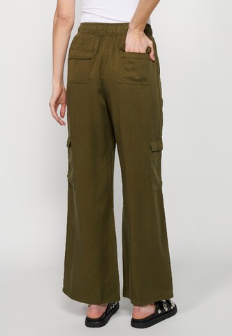 KOROSHI - regular Pantalón vaquero cargo en verde