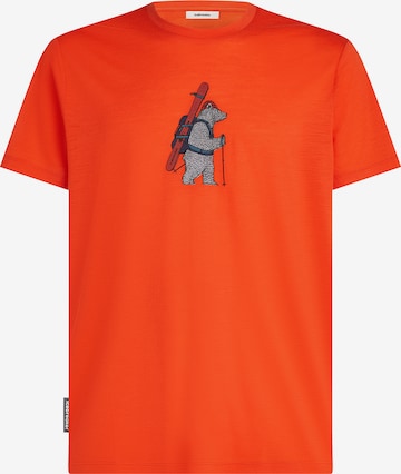 ICEBREAKERTehnička sportska majica 'Bear Tour' - narančasta boja: prednji dio