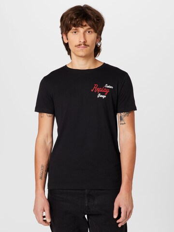 REPLAY Shirt in Black: front