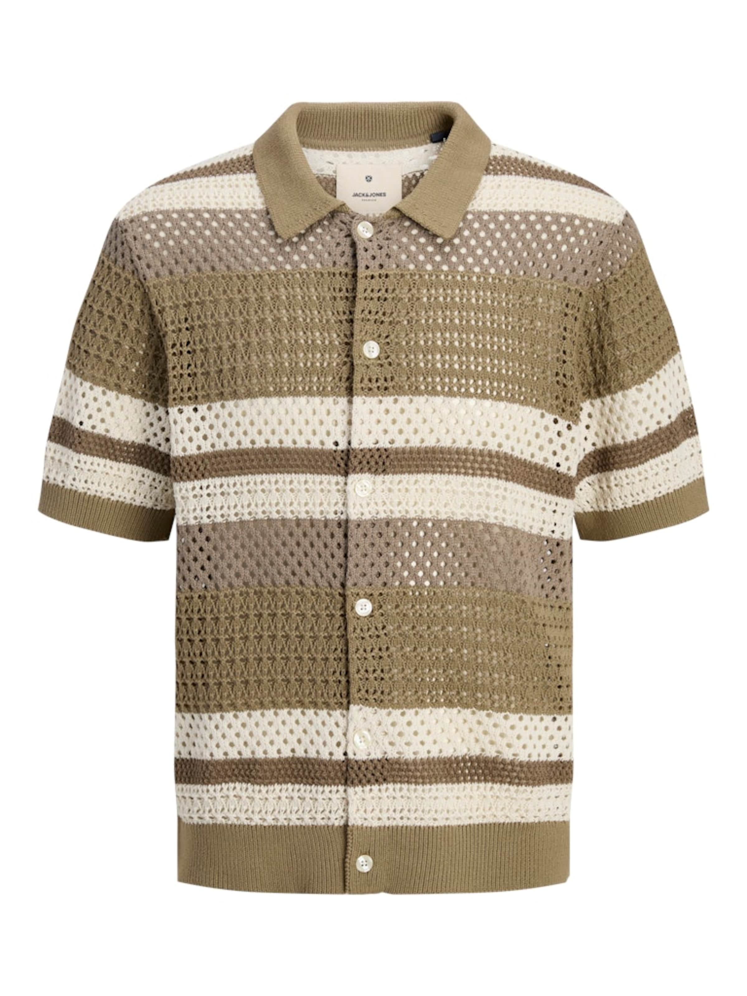 Jack & Jones Premium - Ajuste confortable Cárdigan 'JPRBluwilmer' en marrón: frente