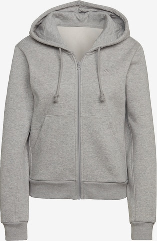 ADIDAS SPORTSWEAR Athletic Zip-Up Hoodie 'All Szn' in Grey: front