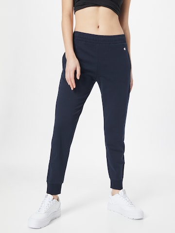 Effilé Pantalon Champion Authentic Athletic Apparel en bleu : devant