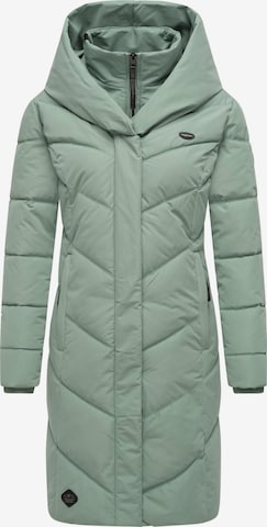 Ragwear Pitkä talvitakki 'Natalka' värissä vihreä: etupuoli