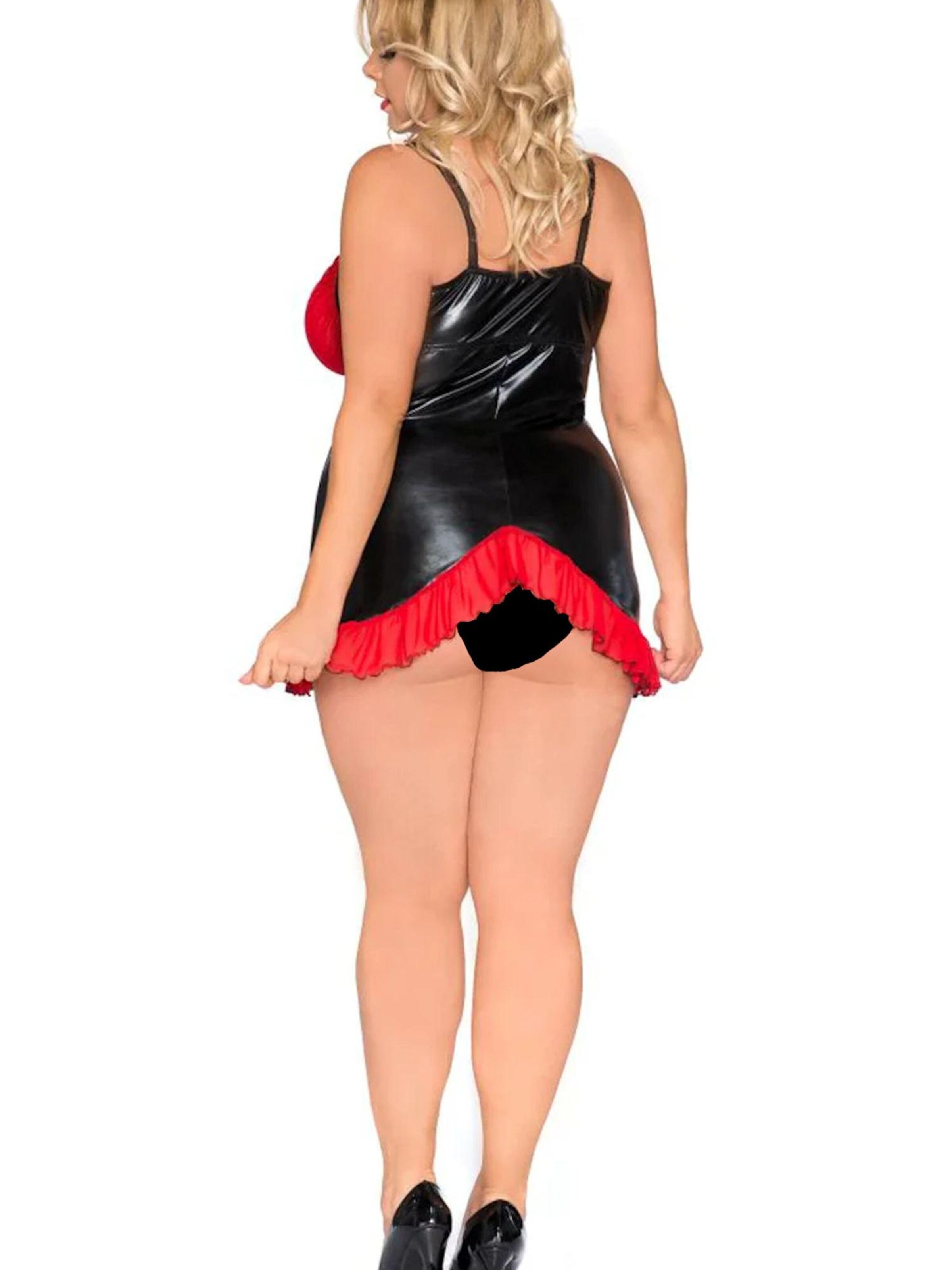 Andalea Negligée 'Wetlook-Chemise'‌‌‌‌‌‌‌‌ in Schwarz