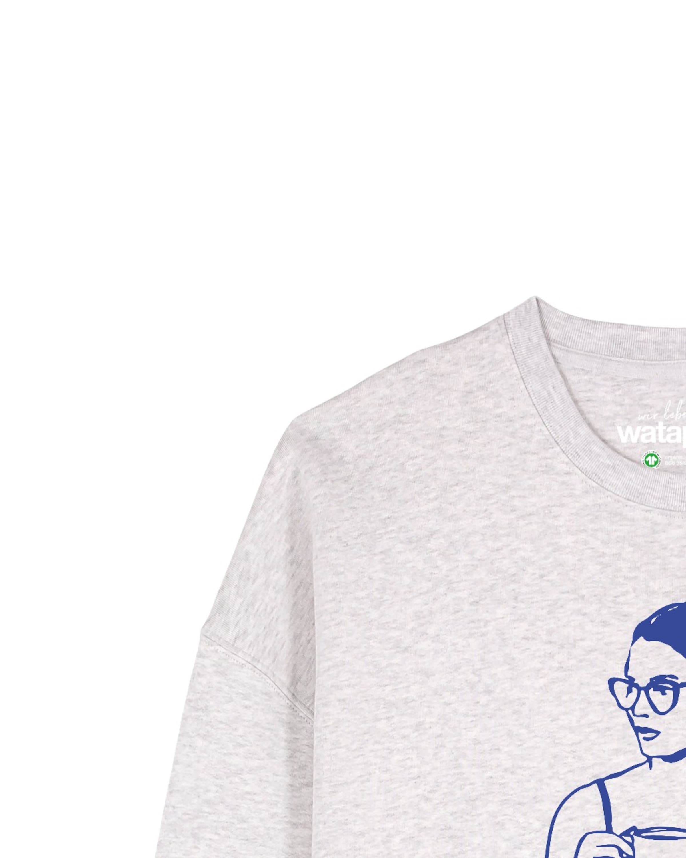 Watapparel Sweatshirt 'Coffee is a good idea ' in Grey