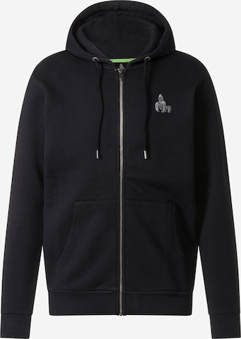 THAT GORILLA BRAND Zip-Up Hoodie 'VIRUNGA GORILLA' in Black: front