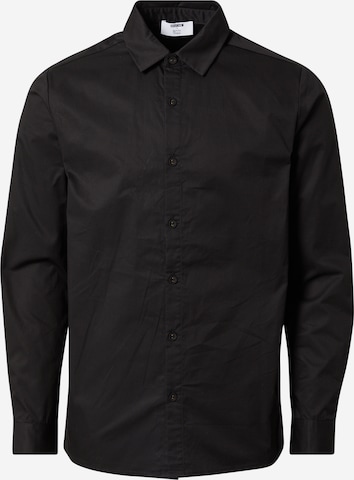 ABOUT YOU x Kevin Trapp Overhemd 'Jasper' in Zwart: voorkant