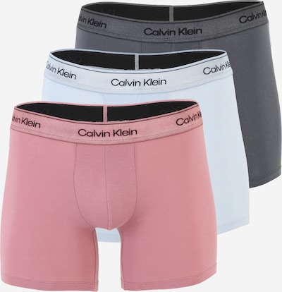 Calvin Klein Underwear Bokserice u pastelno plava / grafit siva / prljavo roza, Pregled proizvoda
