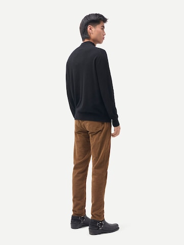 GOBI Cashmere Kampsun 'Men's Timeless Mock Neck Cashmere Sweater', värv must
