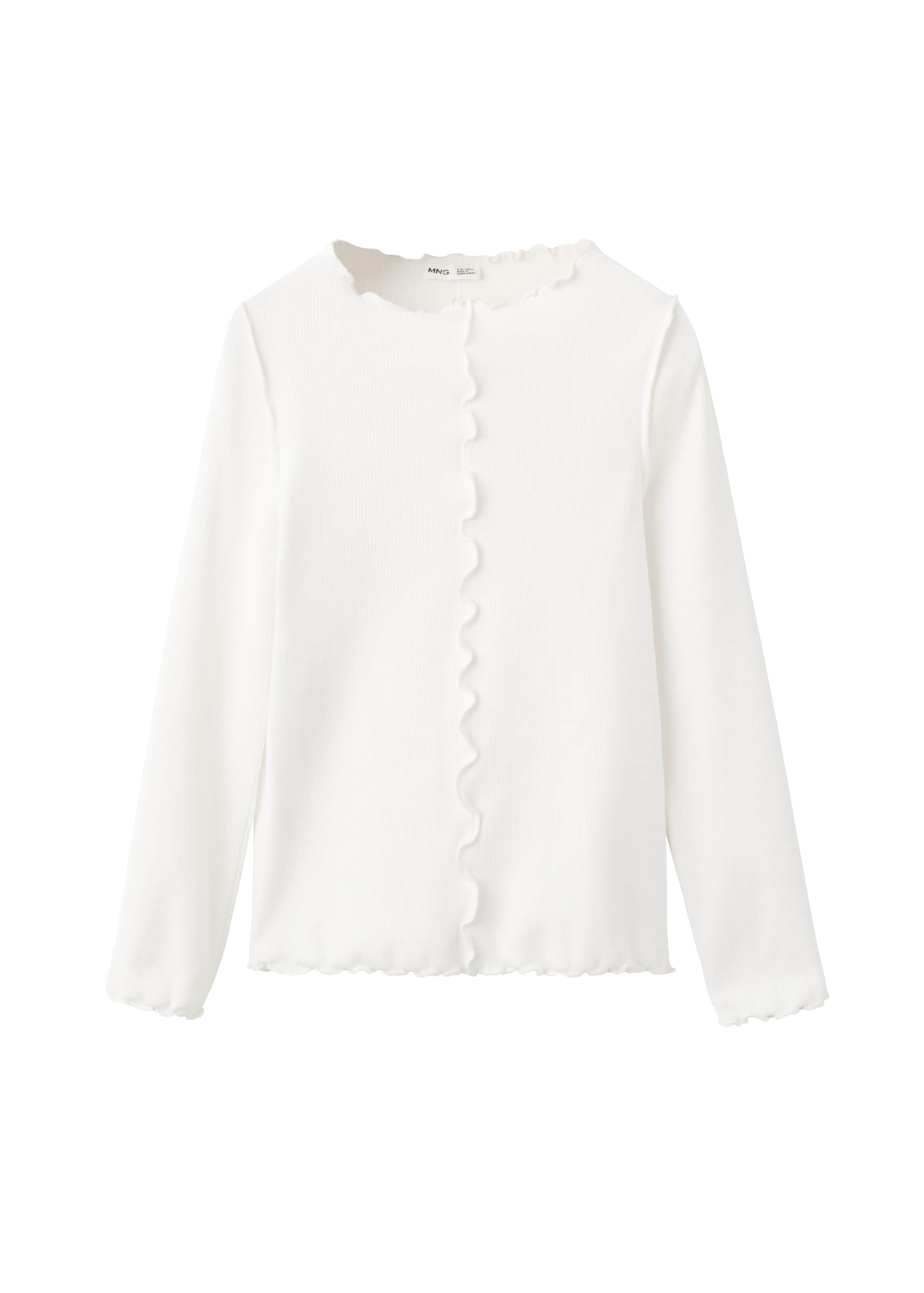 Tricou 'NERVIO' de la MANGO KIDS pe alb: față