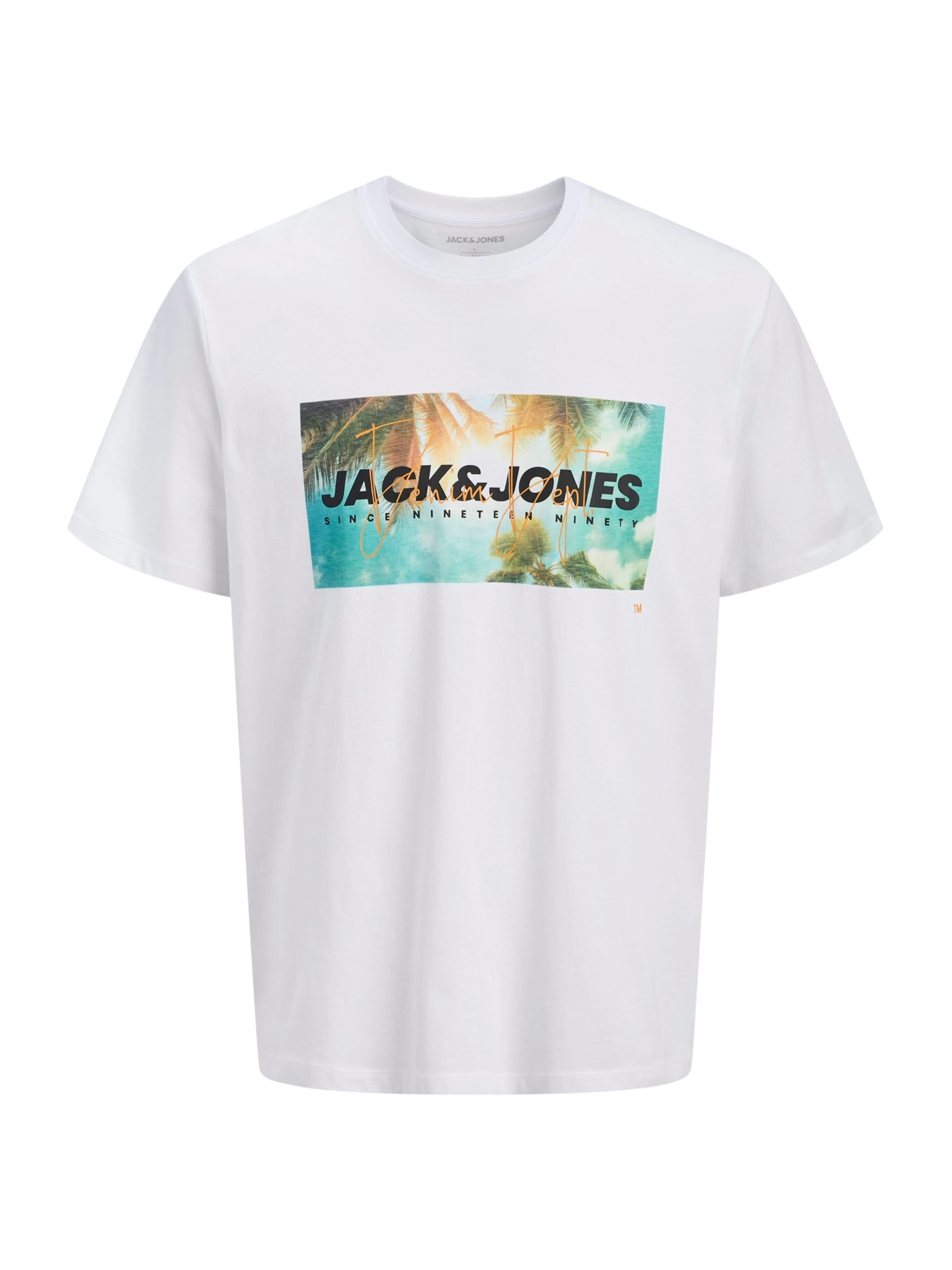 Maglietta 'JJINDIANA' di JACK & JONES in bianco: frontale