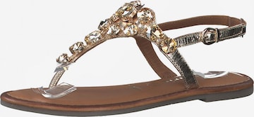 TAMARIS T-bar sandals in Gold: front