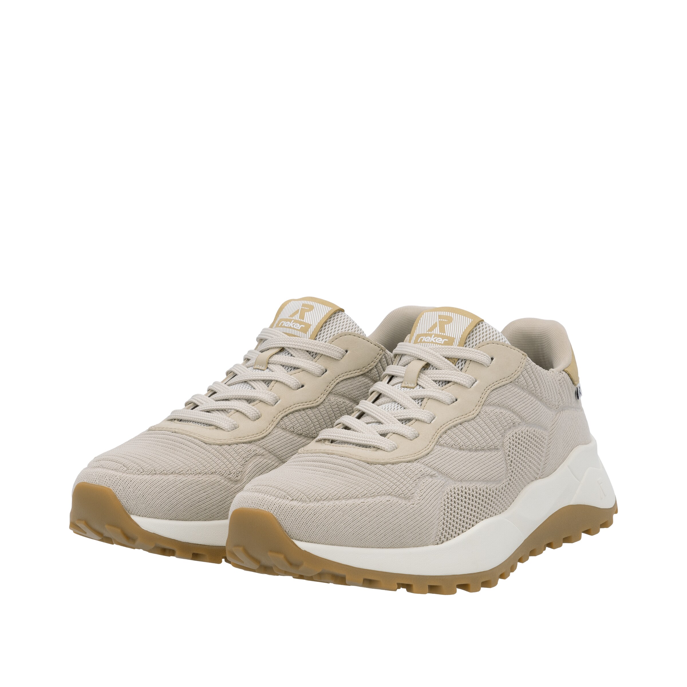 Baskets basses 'U1302' Rieker Sport en beige