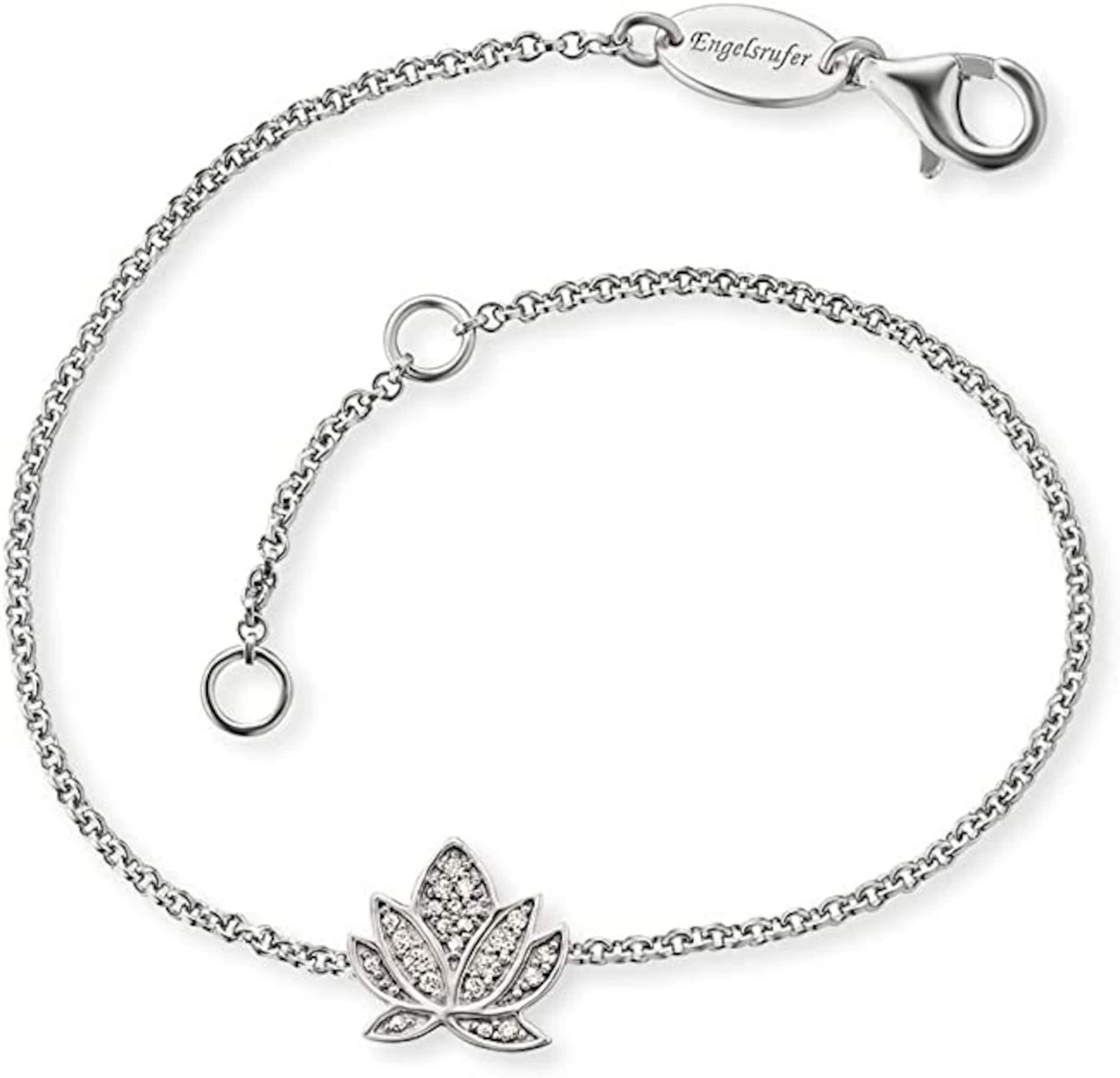 Engelsrufer Armband 'Lotus Blume' in Silber: Vorderseite