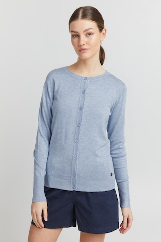 Oxmo Knit Cardigan 'Hlin' in Blue: front
