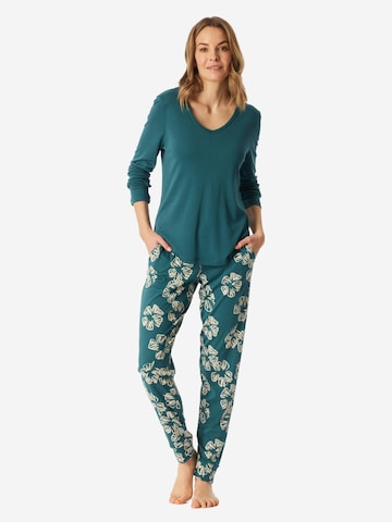 SCHIESSER Pyjama 'Modern Nightwear' in Groen