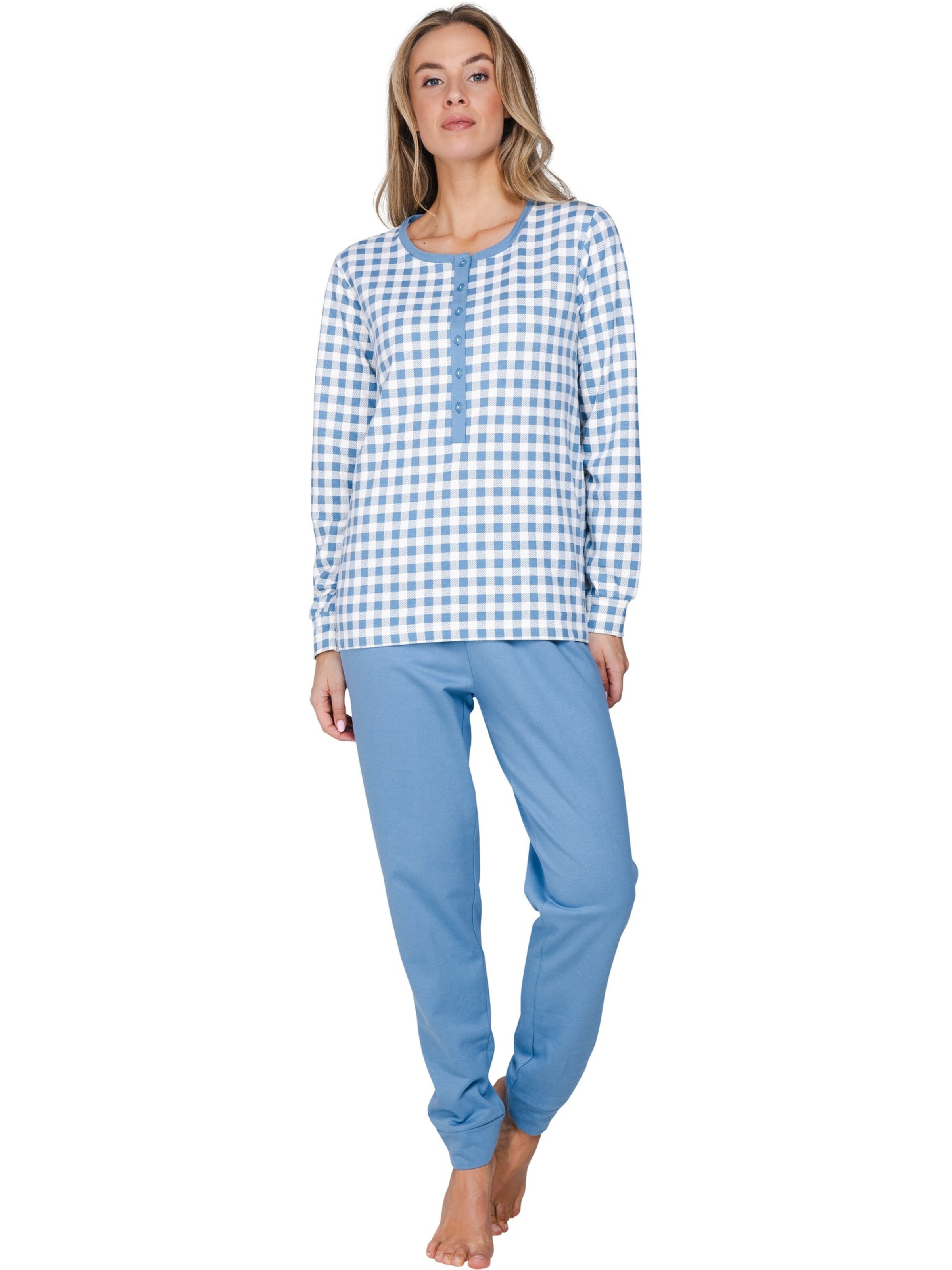 Pyjama 'Blue Cottage' Pastunette en bleu : devant