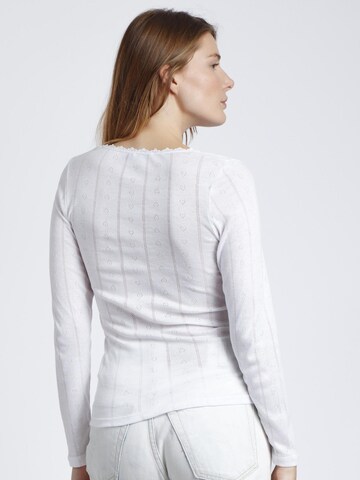 admas - Top 'ADMAS Camiseta Manga Larga Canalé para Mujer' en blanco