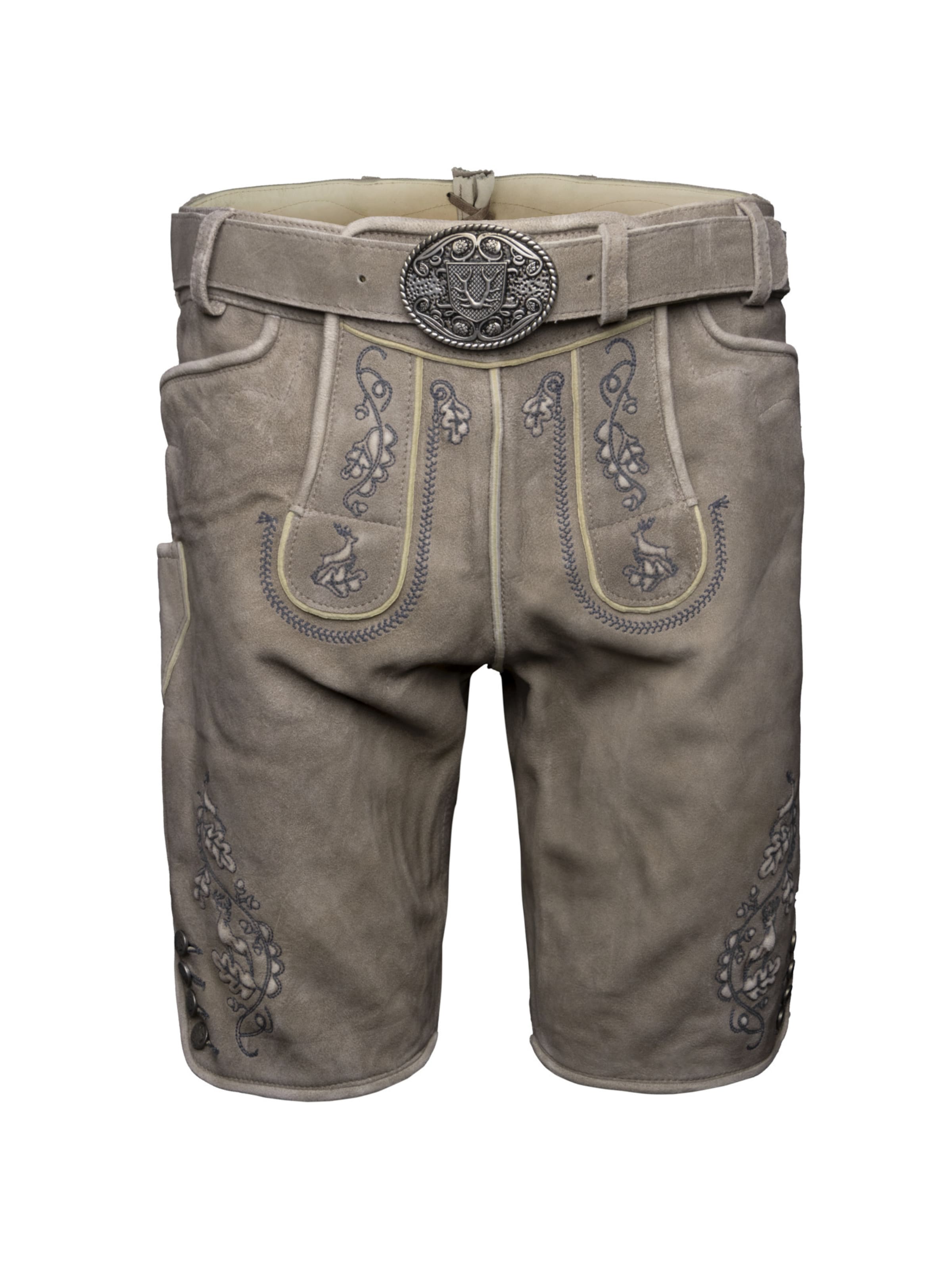 Krüger Buam Regular Trachtenhose 'Anakin' in Grau: Vorderseite