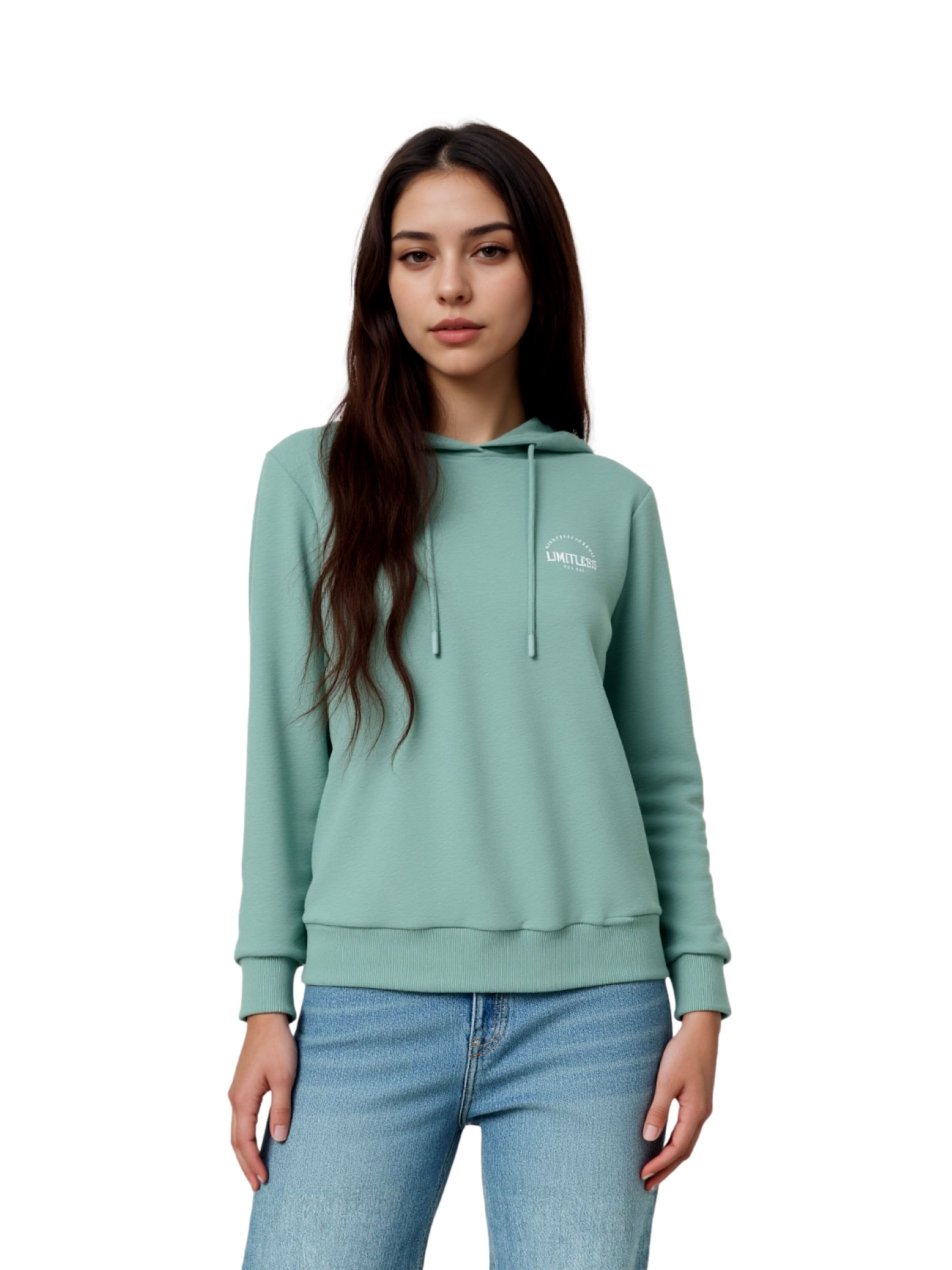 Felpa 'Cava Life' di ONLY PLAY in verde: frontale