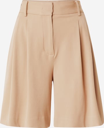 Staud Loosefit Bandplooibroek 'LUISA' in Beige: voorkant