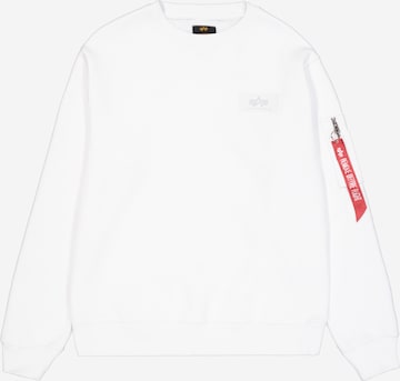 Felpa di ALPHA INDUSTRIES in bianco: frontale