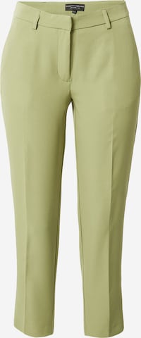 Dorothy Perkins - Regular Calças com vincos 'Grazer' em verde: frente