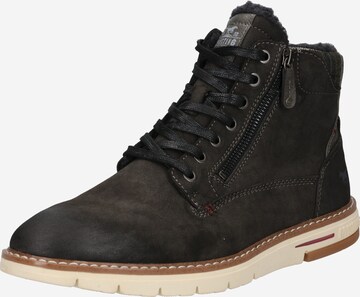 MUSTANG Lace-Up Boots in Grey: front