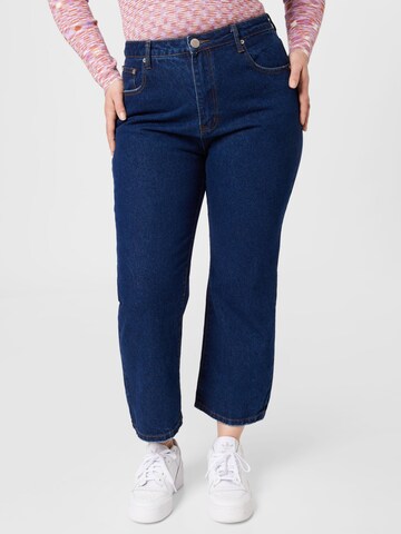 Regular Jeans de la GLAMOROUS CURVE pe albastru: față