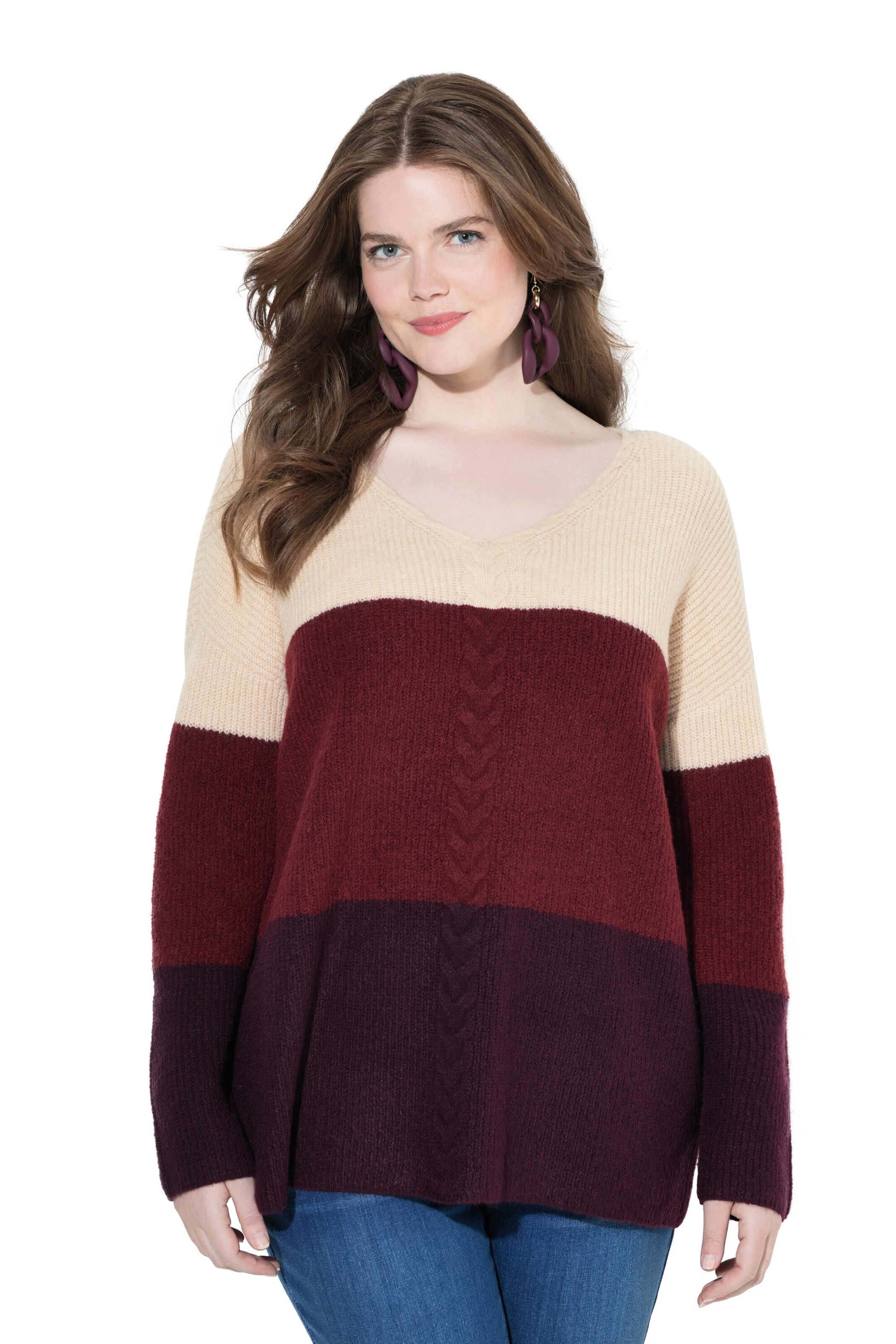 Ulla Popken Svetr – červená: přední strana