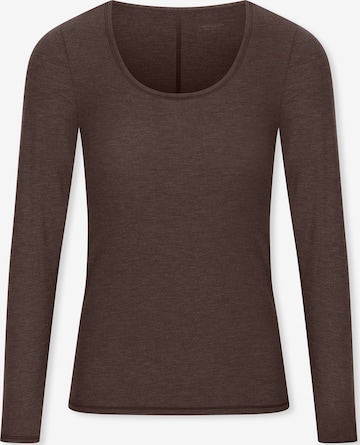 Maillot de corps ' Personal Fit ' SCHIESSER en marron : devant