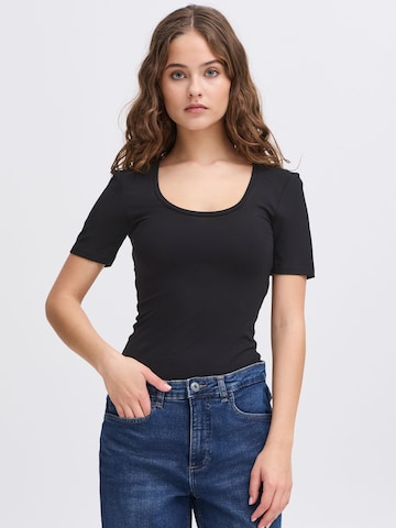 ICHI - Camisa 'Zola' em preto: frente