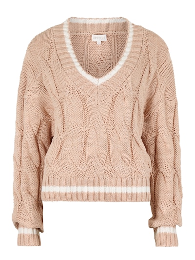 Apricot Cropped Cable Cricket Jumper ' ' in pink, Produktansicht
