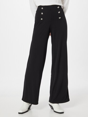 Lauren Ralph Lauren Wide leg Broek 'Corydon' in Zwart: voorkant