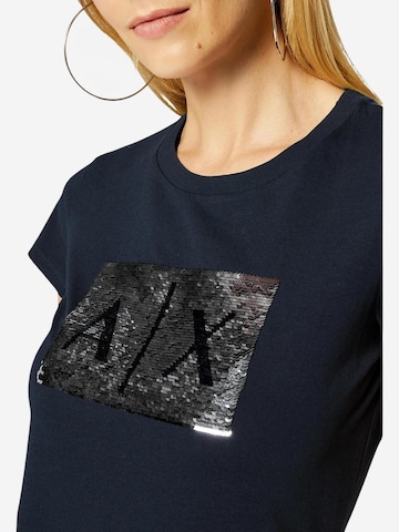 Maglietta '8NYTDL YJ73Z' di ARMANI EXCHANGE in blu