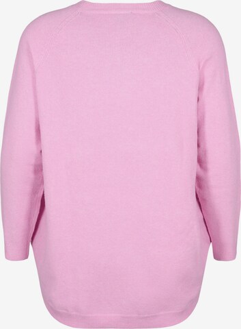 Zizzi Pullover 'Sunny' in Pink