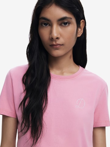 Desigual Tričko – pink