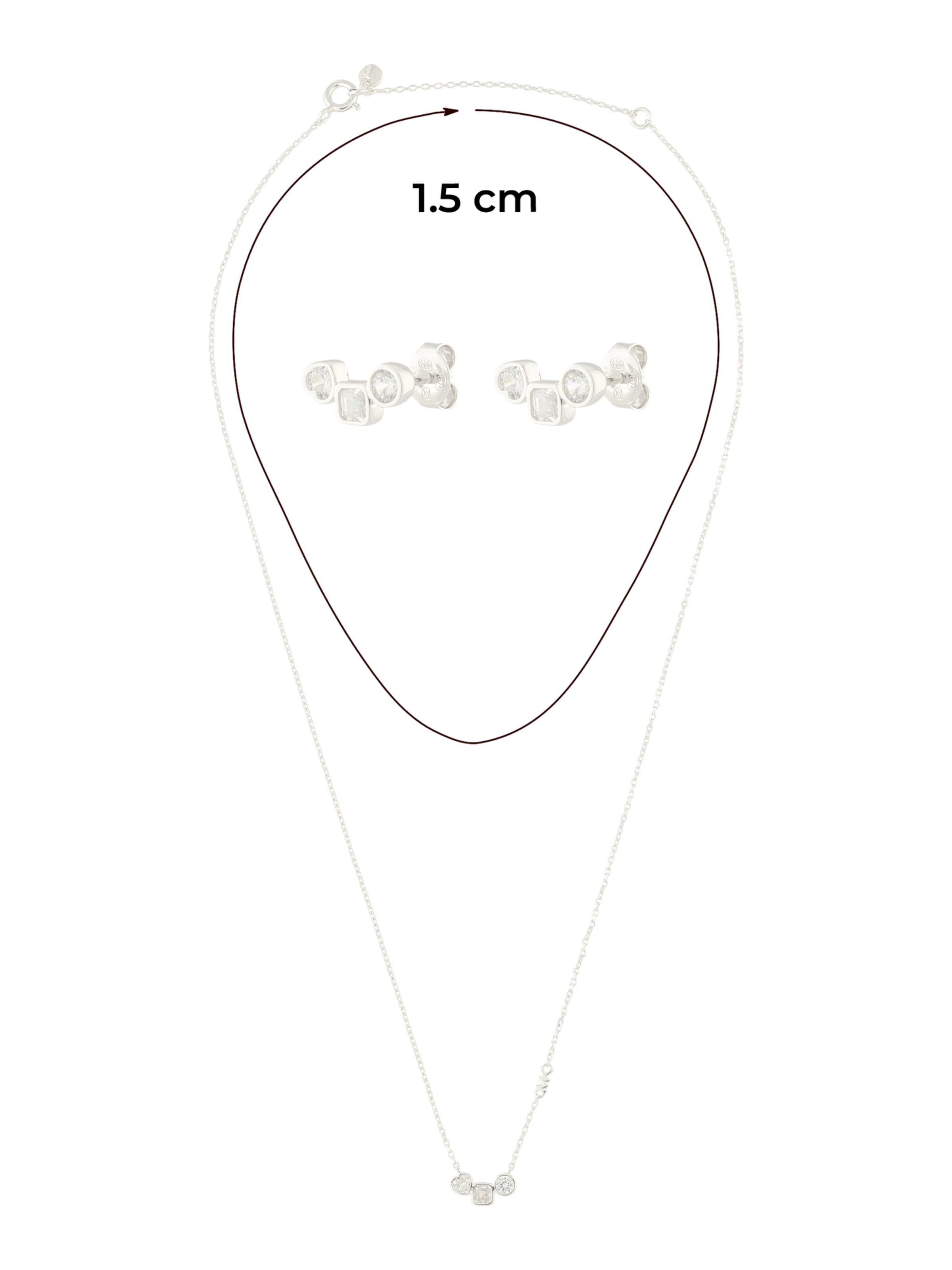 MICHAEL Michael Kors Комплект бижута 'BRILLIANCE' в сребърно