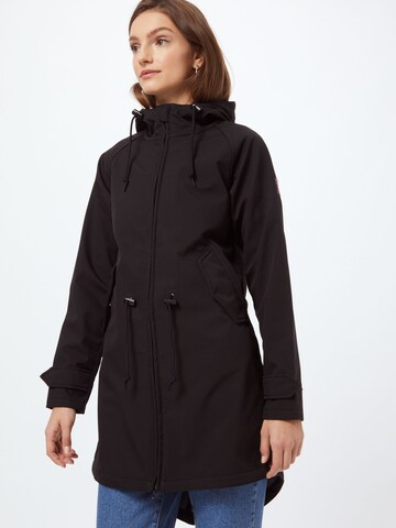 Derbe Between-Seasons Parka in Black: front