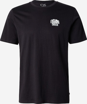 QS T-Shirt in Schwarz: Vorderseite
