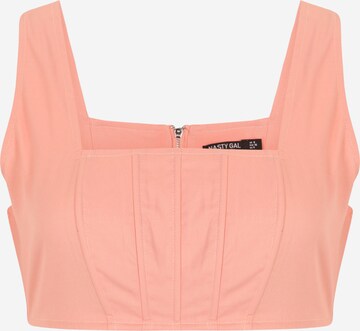 Nasty Gal Petite Top in Pink: front