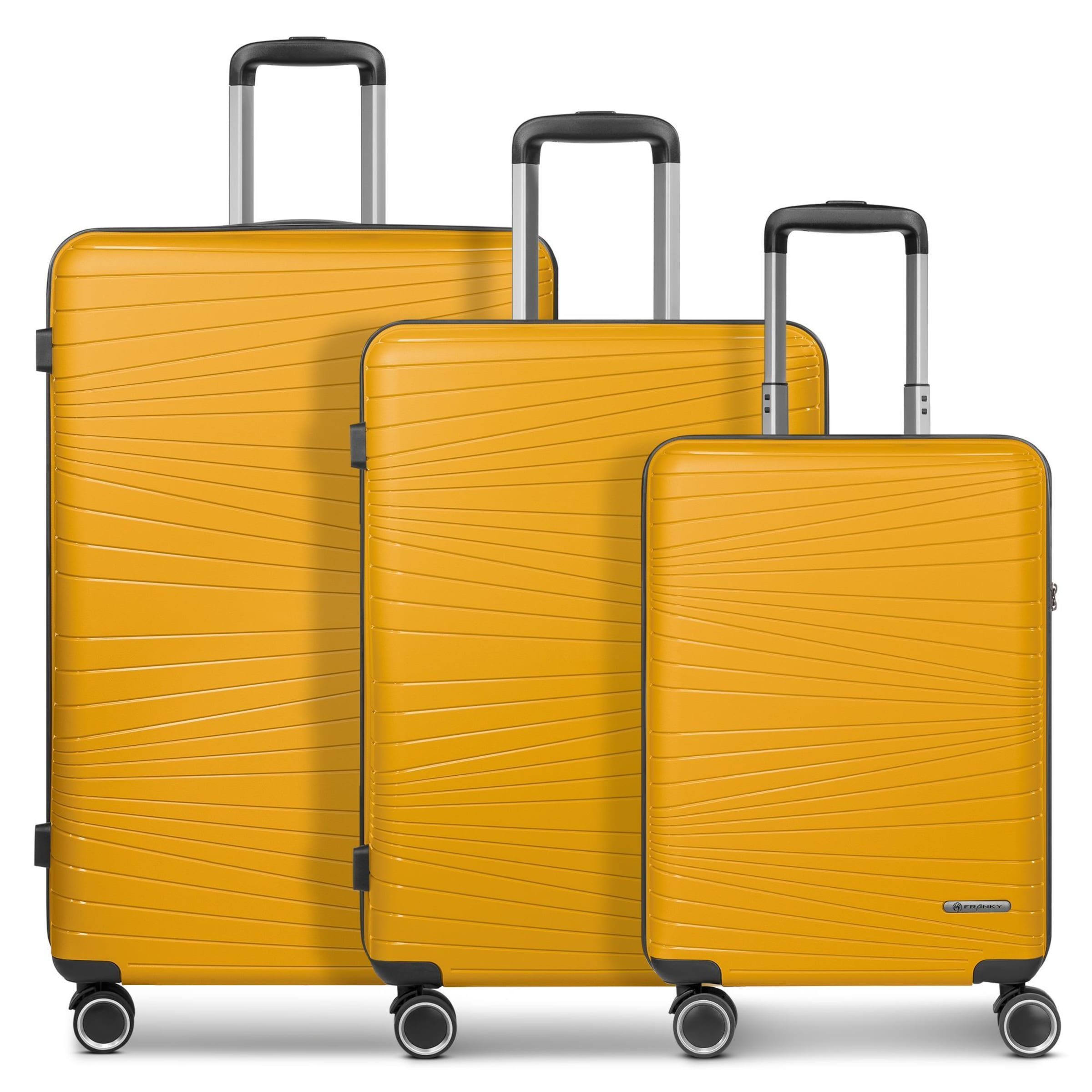 Franky Suitcase set 'Dallas 3.0' in Yellow: front