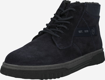 bugatti Lace-Up Boots 'Ohio' in Blue: front