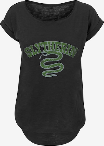F4NT4STIC Shirt 'Harry Potter Slytherin Sport Wappen' in Black: front