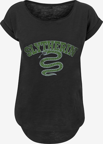 Maglietta 'Harry Potter Slytherin Sport Wappen' di F4NT4STIC in nero: frontale