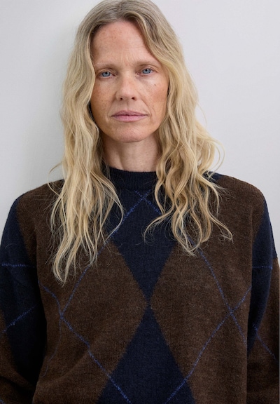 Scalpers Sweater in Blue / Marine blue / Brown, Item view