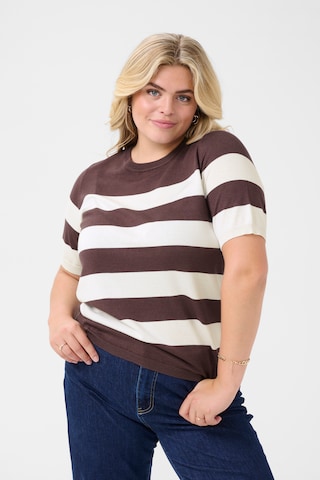 KAFFE CURVE Pullover 'KCLizzy' in Braun: Vorderseite